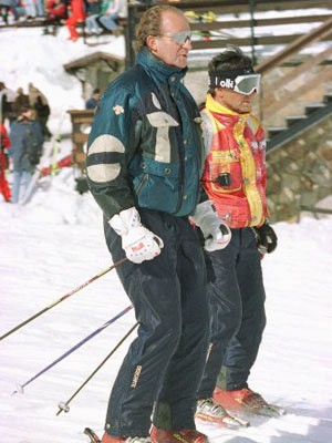 Promis im Schnee: König Juan Carlos, AP