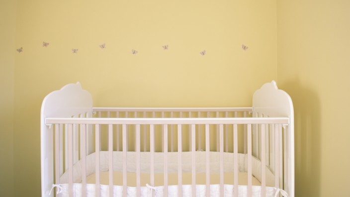 Crib in nursery