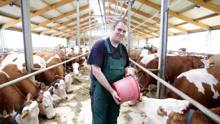 Milchbauern gegen Discounter: Der Jungbauer Andreas Böhm aus Oppertshofen liefert Milch für Aldis neue Bauernmilch.