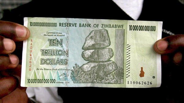 10 Billionen-Geldschein in Simbabwe