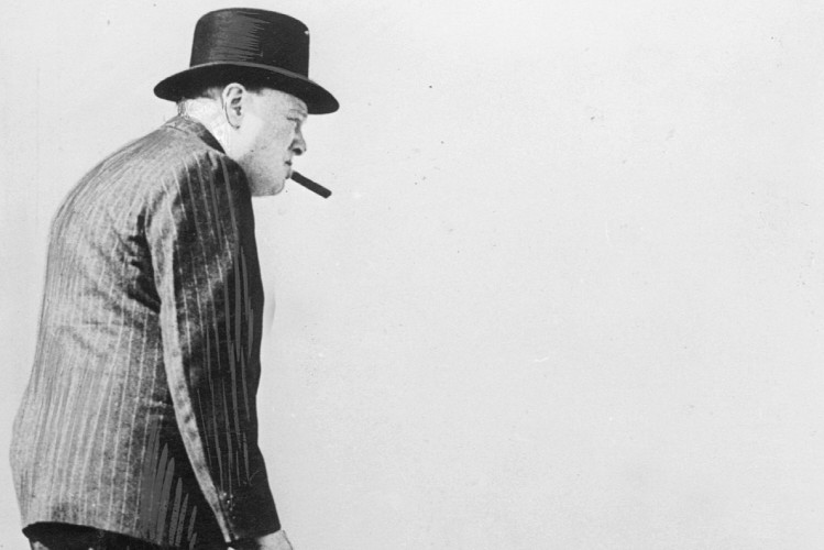 Winston Churchill besucht britische Stellung am Ärmelkanal, 1940
