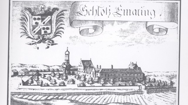 Schloss Egmating, Kupferstich Wening, Chronik Egmating