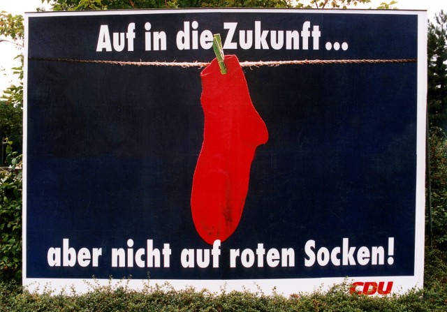 'Rote Socken'-Plakat der CDU, 1994
