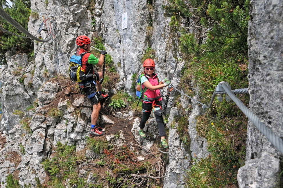 Schützensteig: Klettersteig am Kleinen Jenner im Berchtesgardener Land über dem Königssee