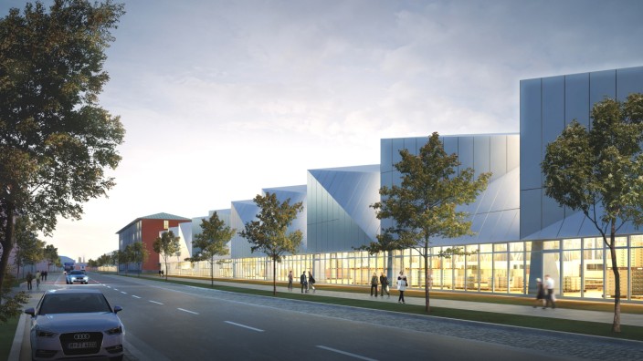 Neue Großmarkthalle: Ein lichtes Bauwerk aus Glas: Die neue Großmarkthalle in München.