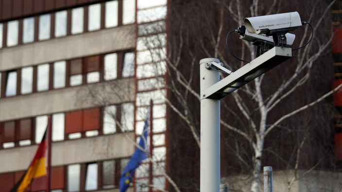 Überwachungskamera beim Verfassungsschutz in Köln
