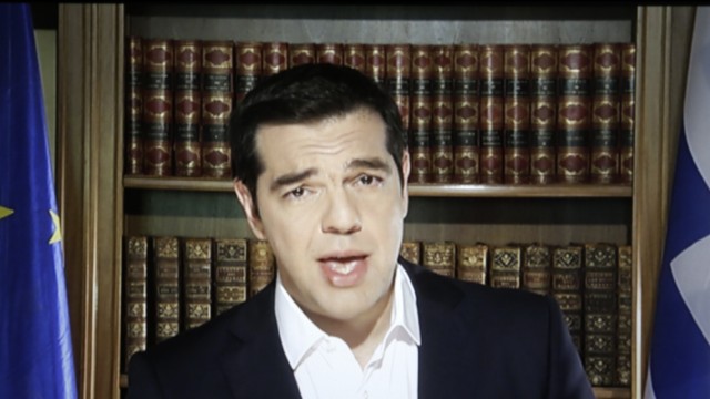 Referendum: Sprach am Freitag per TV-Botschaft zum Volk: Griechenlands Premier Alexis Tsipras.