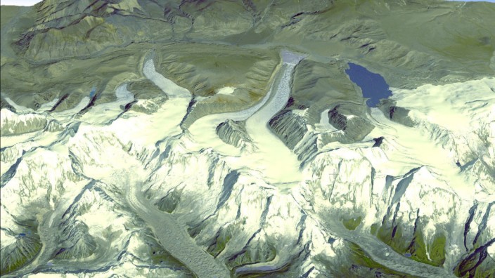 NASA veröffentlicht umfangreichste Karte der Erdoberfläche - Gletscher im Himalaja