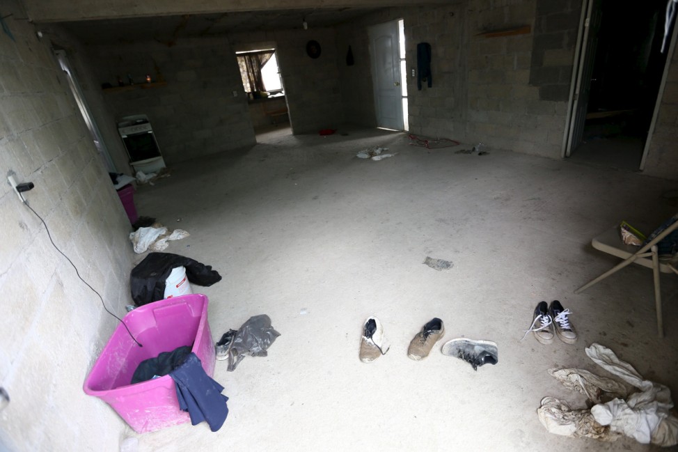 The inside of a property, where the entrance of a tunnel connected to the Altiplano Federal Penitentiary and used by drug lord Guzman to escape was found, is seen in Almoloya de Juarez
