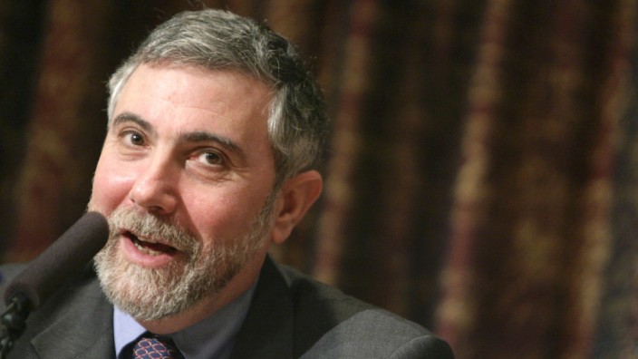 Nobel Prize in Economics laureate Paul Krugman attends a news conference in Stockholm