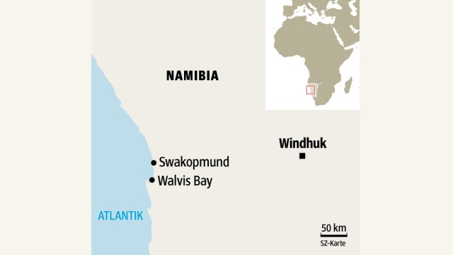 Safari in Namibia: SZ-Karte