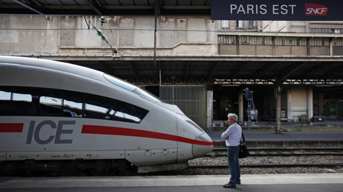 Kooperationsprojekt: ICE im Pariser Bahnhof Gare de l'Est: Die Deutsche Bahn und die französische Staatsbahn SNCF wollen ihre Kooperation verlängern - zunächst bis 2020.