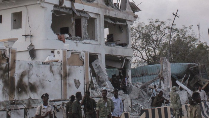 At least 10 killed in a hotel explosion in Mogadishu