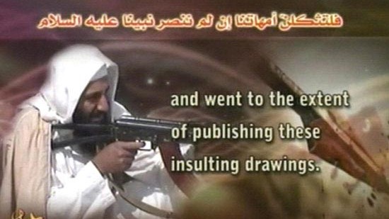 Neue Botschaft der al-Qaida: Ein Bild aus der Internetbotschaft von Osama bin Laden, die der Fernsehsender as-Sahab veröffentlichte