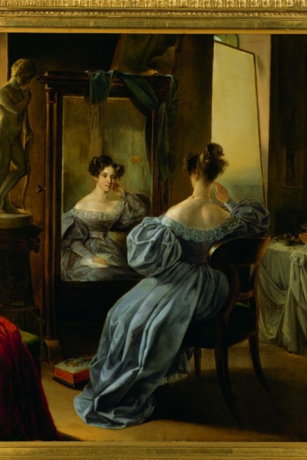 Restitution: Ferdinand von Lütgendorff hat das Bild "Dame vor dem Spiegel" 1834 gemalt.