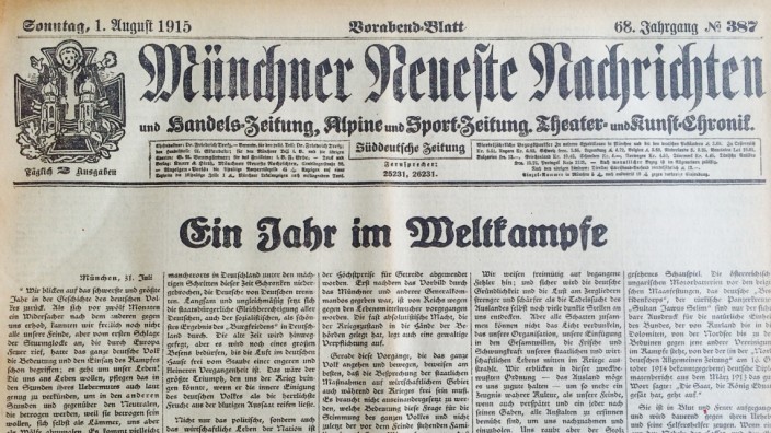 Münchner Neueste Nachrichten Zeitung 1. August 1915 1. Weltkrieg