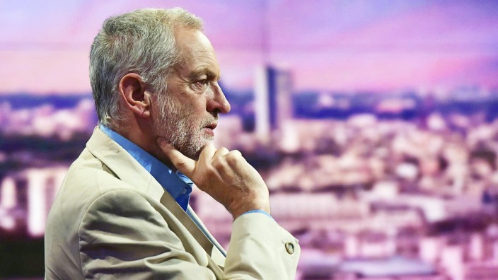 Labour Party leadership candidate Jeremy Corbyn appears on the BBC's Andrew Marr Show