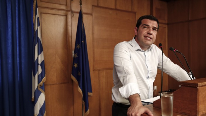 Syriza in Not: Premier unter Druck: Alexis Tsipras am 5. August in Athen