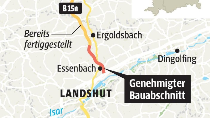 Straßenbau in Niederbayern: Neun Kilometer lang ist der Abschnitt, der nun 182 Millionen Euro kosten soll.