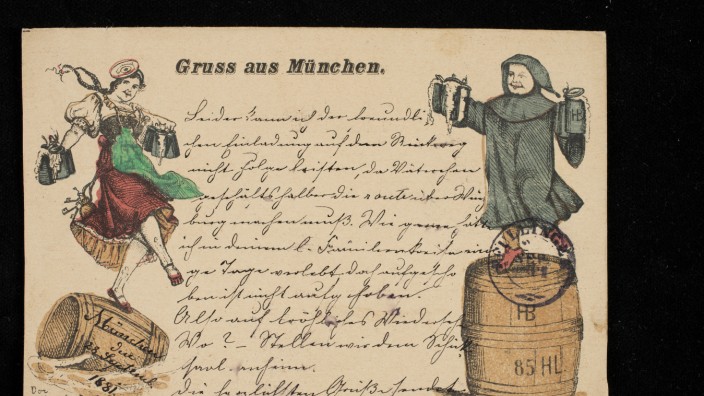 Museum: Das Münchner Kindl wird 1881 erstmals zum Postkartenmotiv.