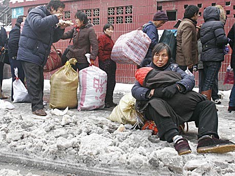 Winterchaos in China; AFP