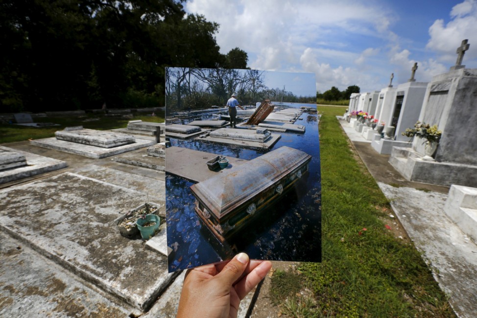 Wider Image: Katrina Scenes Overlaid - 10 Years On