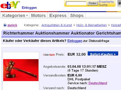 Screenshot: ebay.de
