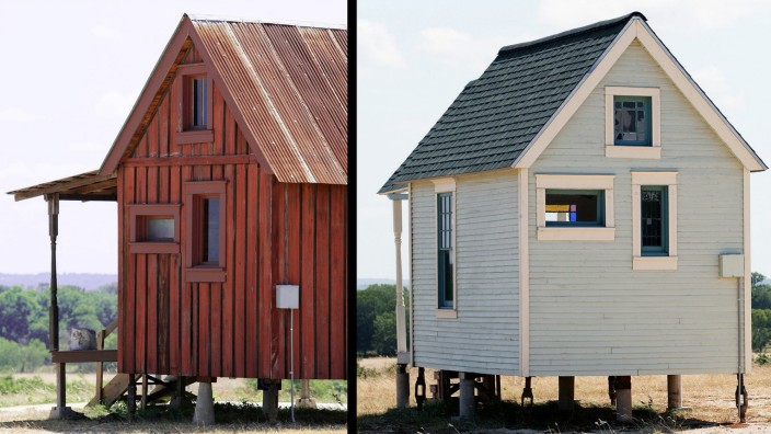 Kleine mobile Häuser in Texas