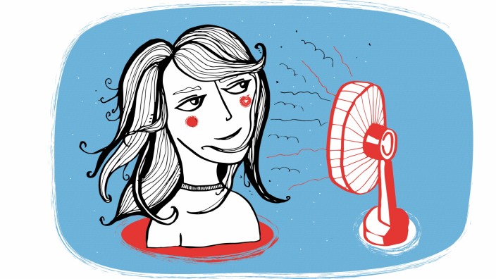 "Anziehsache" zu Coolness: Eine Frisur, ganz natürlich vom Wind verwuschelt. Zur Not tut's auch der Ventilator.