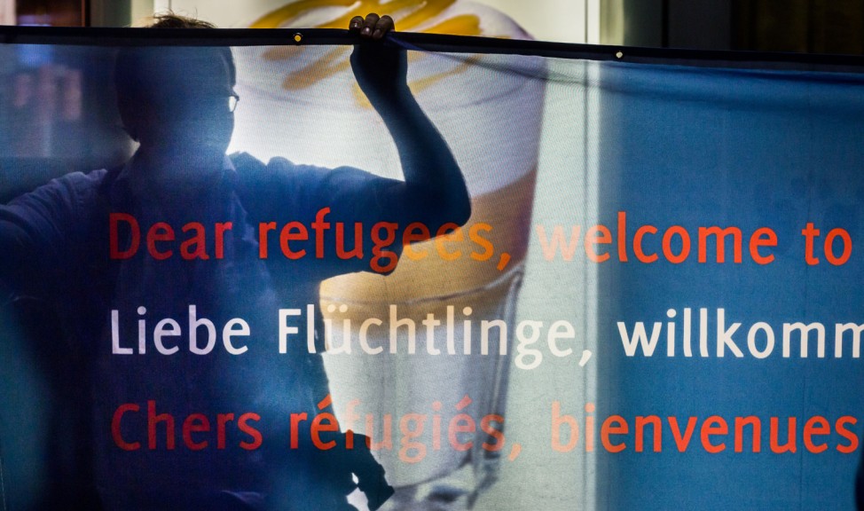 Ankunft von Flüchtlingen in Frankfurt/Main