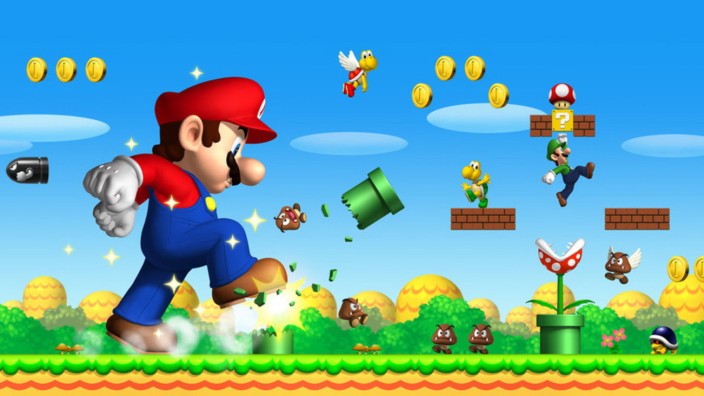Eine Szene aus "New Super Mario Bros U" (Nintendo Wii U)