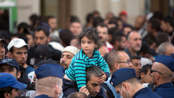 Fluechtlinge in Budapest
