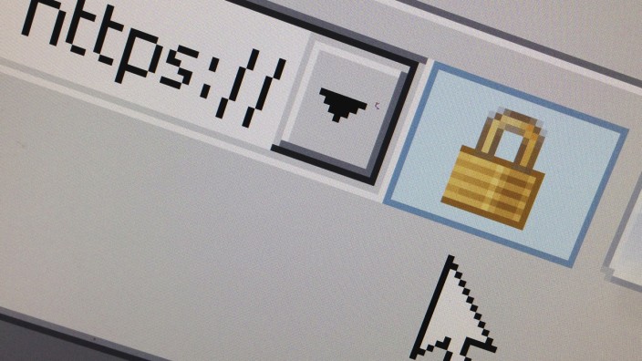 File photo of a lock icon, signifying an encrypted Internet connection, on an Internet Explorer browser in Paris