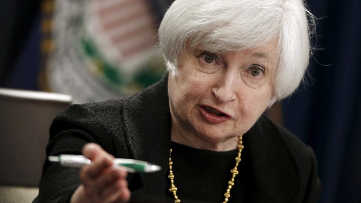 Yellen holds a news conference following the Federal Open Market Committee meeting in Washington