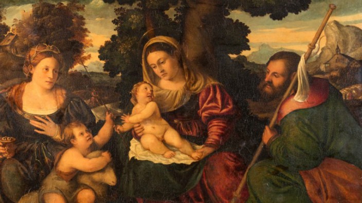 Heilige Familie mit Johannesknaben und heiliger Lucia von Syraku