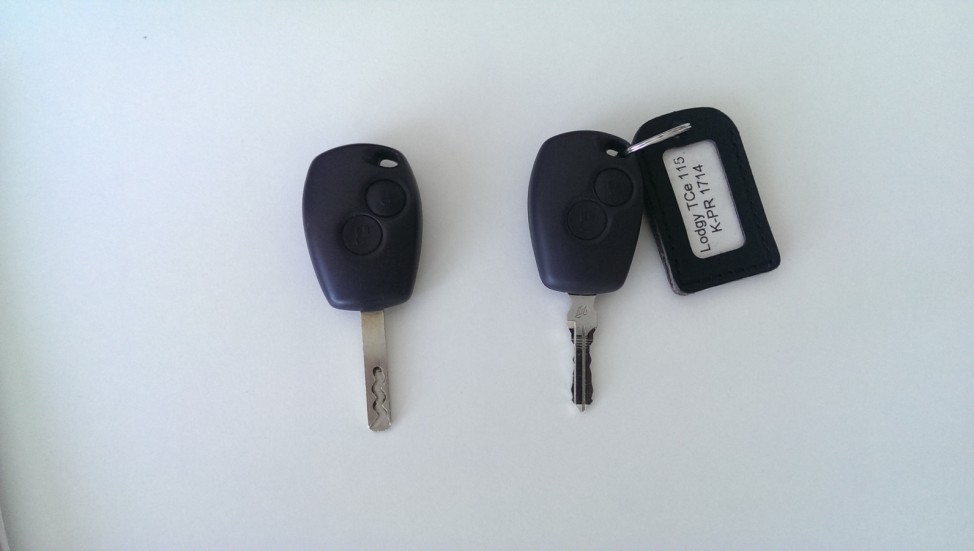 Schlüssel Dacia Lodgy und Renault Twingo