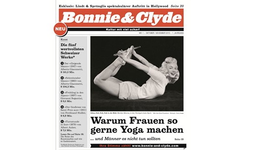 Schweiz: "Kultur mit viel scharf" verspricht Bonnie & Clyde, ein "Pop-Up-Magazin" des Schweizer Filmjournalisten Benjamin Bögli.