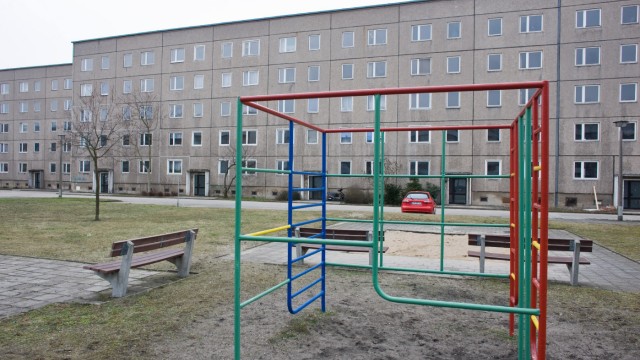 Verlassene Plattenbauten in Eisenhüttenstadt