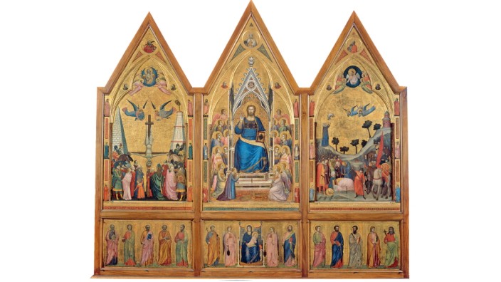 Christliche Kunst: Ein Altarbild von Giotto (um 1267 bis 1337) und Werkstatt, um 1320 geschaffen.