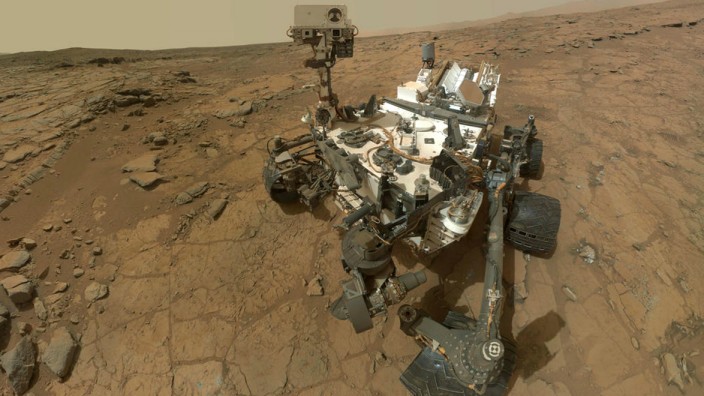 Das Marsfahrzeug Curiosity.