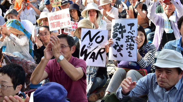 Japan: Protest gegen Premier Shinzo Abe im September dieses Jahres in Tokio.