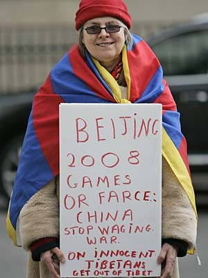 Lhasa, Tibet, Protest london