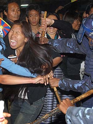 Lhasa, Tibet, Protest kathmandu afp