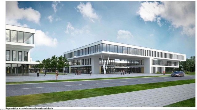 Ottobrunn: Die Firma Astyx plant in Ottobrunn den Bau eines modernen Campus' mit hundert neuen Wohnungen. Simulation: Brückner Architekten