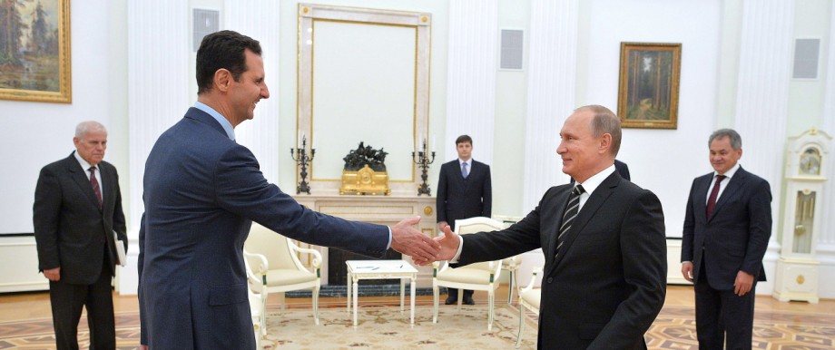 Bürgerkrieg in Syrien: Syriens Machthaber Baschar al-Assad (li.) zu Besuch im Kreml bei Russlands Präsident Wladimir Putin