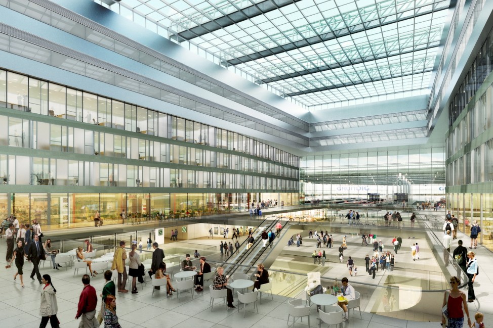 Simulation zum geplanten neuen Hauptbahnhof in München