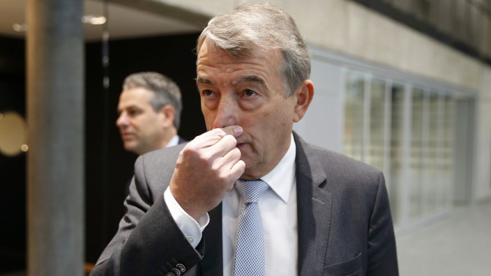 Niersbach, the German Soccer Association President, arrives at Germany's new soccer museum in Dortmund