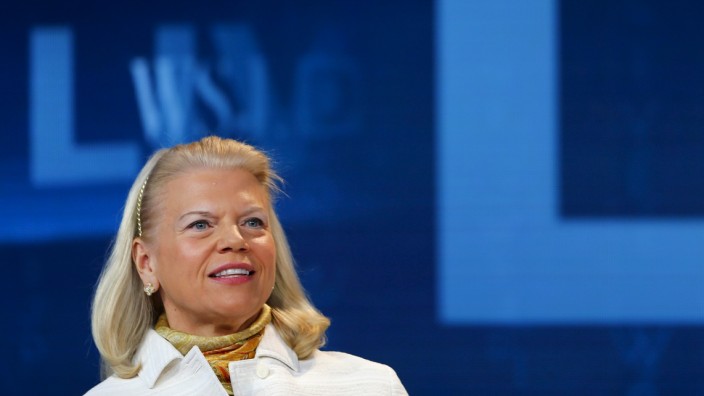 Virginia Rometty, President and CEO of IBM, speaks during the Wall Street Journal Digital Live (WSJDLive) conference at the Montage Laguna Beach, California