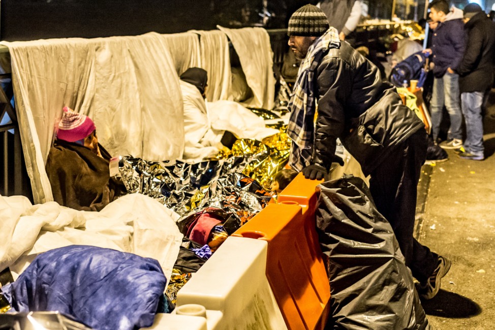 Flüchtlinge an der deutsch-österreichischen Grenze