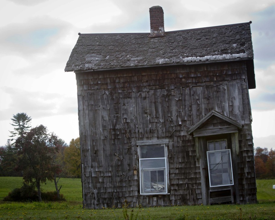 An abandoned house is pictured in the Catskills region of New York